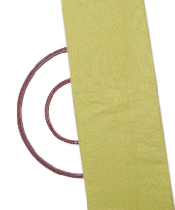 light green golden colour plain chanderi fabric